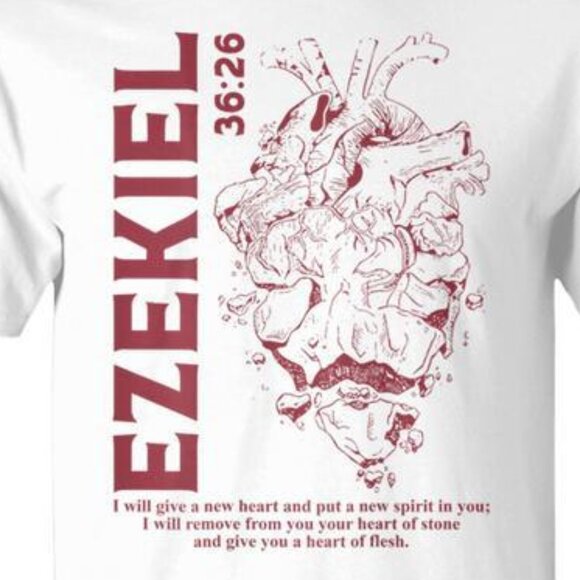 Ezekiel 36-26 Heart Of Flesh Bible Verse Christian T-Shirt 129 - Picture 2 of 5
